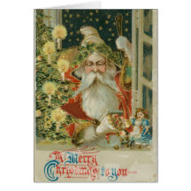 Victorian Santa Claus Christmas Card