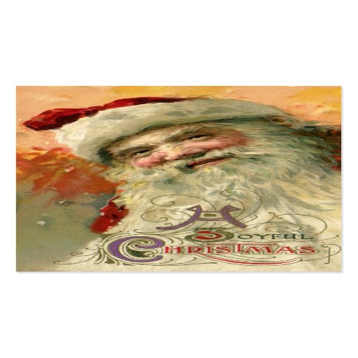Victorian Santa Claus Portrait; A Joyous Christmas Business Cards
