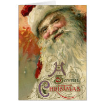 Victorian Santa Claus Portrait; A Joyous Christmas Cards