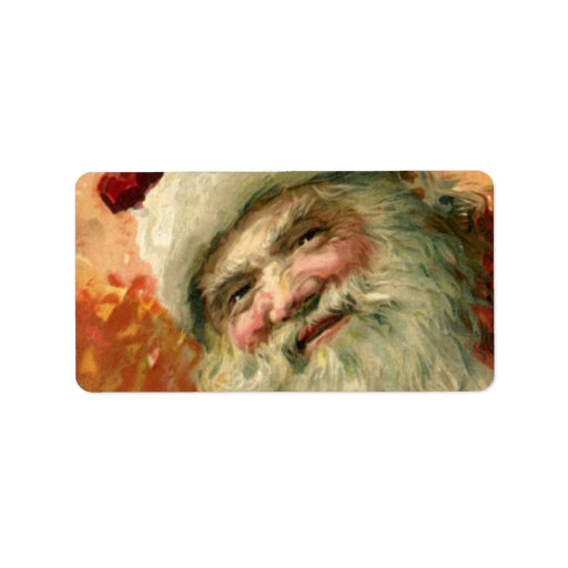 Victorian Santa Claus Portrait; A Joyous Christmas Custom Address Labels