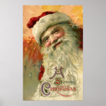 Victorian Santa Claus Portrait; A Joyous Christmas Print