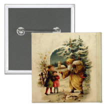 Victorian Santa Pins