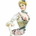 VICTORIAN STAND-UP DOLL CUTOUT - MANTEL DECOR photo sculptures