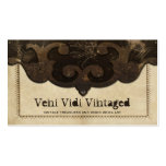 Victorian Steampunk Leather & Gears Business Cards