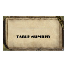 Victorian Steampunk Reception Placecards. Business Card Template