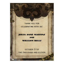 Victorian Steampunk Thank You Postcards