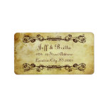 Victorian Steampunk Wedding Address Label