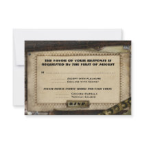 Victorian Steampunk Wedding Reception Cards