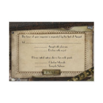 Victorian Steampunk Wedding Reception Cards Invitation