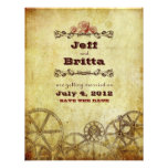 Victorian Steampunk Wedding Save the Date v.2 Invitations