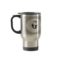 Victorian style frame White monogram Mug