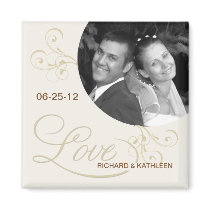 Victorian Swirls - Save the Date Photo Magnet