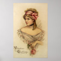 Victorian Valentine Greetings Poster