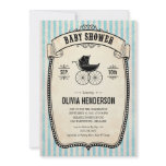 Victorian Vintage Boy Baby Shower Invitations