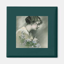 victorian vintage lady fridge magnets