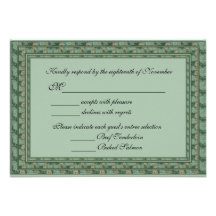 Victorian Wedding Response Card Personalized Invite