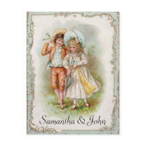Victorian Wedding Save the Date Postcard