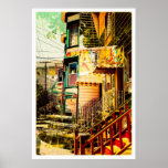 victorians life - mission district San francisco posters
