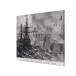 Victorious Bombardment of Vera Cruz Canvas Prints