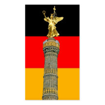 Victory Column (siegessaule),Berlin, German Flag Business Card Template