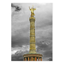 Victory Column (siegessaule),Berlin, Part B&W Business Card