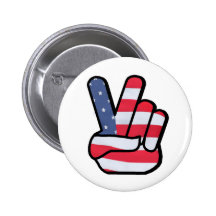 Victory Flag Hand Button