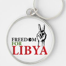 Victory & Freedom for Libya Keychain