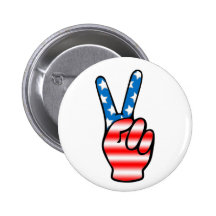 Victory (Red, White & Blue) Button