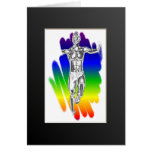 Victory Runner Rainbow Greetings Card