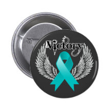 Victory Wings - Ovarian Cancer Buttons