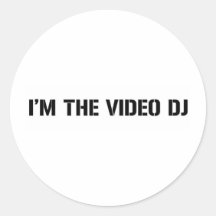 Video DJ Round Sticker