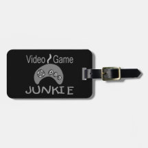 Video Game Junkie Tags For Bags