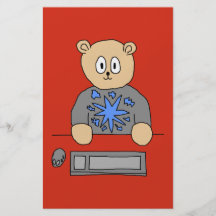 Video Game Player Bear. Custom Flyer