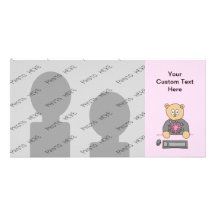 Video Game Player Bear. Photo Greeting Card