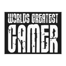 Video Games Gaming & Gamers Worlds Greatest Gamer Gallery Wrapped Canvas