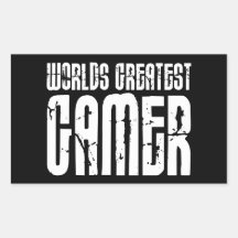 Video Games Gaming & Gamers Worlds Greatest Gamer Rectangle Sticker