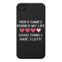 Video Games Ruined My Life Style 1 iPhone 4 Case