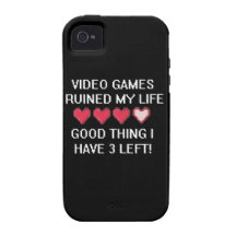 Video Games Ruined My Life Style 1 iPhone 4 Covers