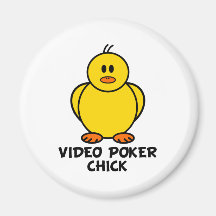 Video Poker Chick Refrigerator Magnet