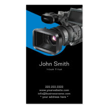 Video Recording Service Dark Business Card