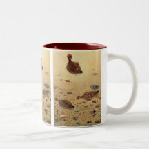 Vie marine marine vintage, flets de poissons plats mugs