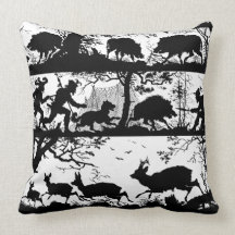 Vieil Allemand sauvage bavarois de cerfs communs e Coussin