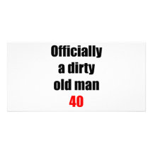 Vieil homme 40 sale carte avec photo