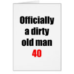 Vieil homme 40 sale carte de vœux