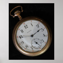 Vieille affiche de la montre de poche 2
