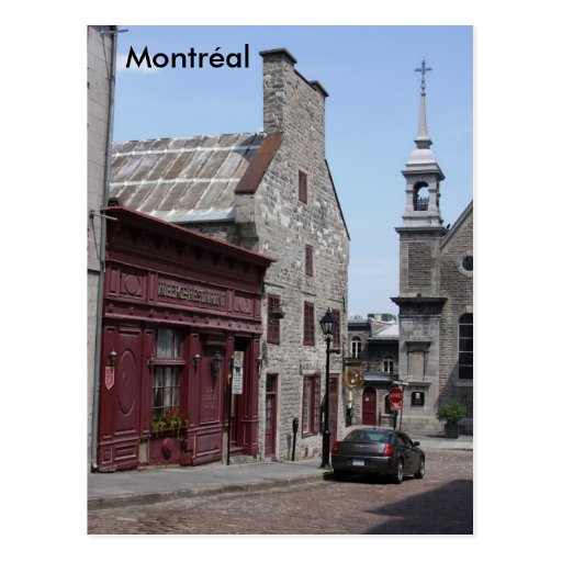 Vieille carte postale de ville de Montréal