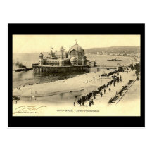 Vieille carte postale, Nice, promenade de Jetee
