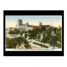 Vieille carte postale, station de Montréal, Windso