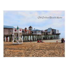 Vieille plage de verger carte postale