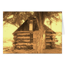 Vieille sépia de cabine de l'Utah Cartes